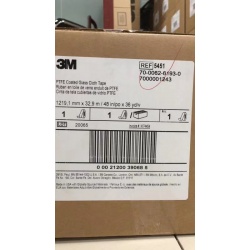 3M5451单面胶带PTFE织纹玻璃纤维胶带